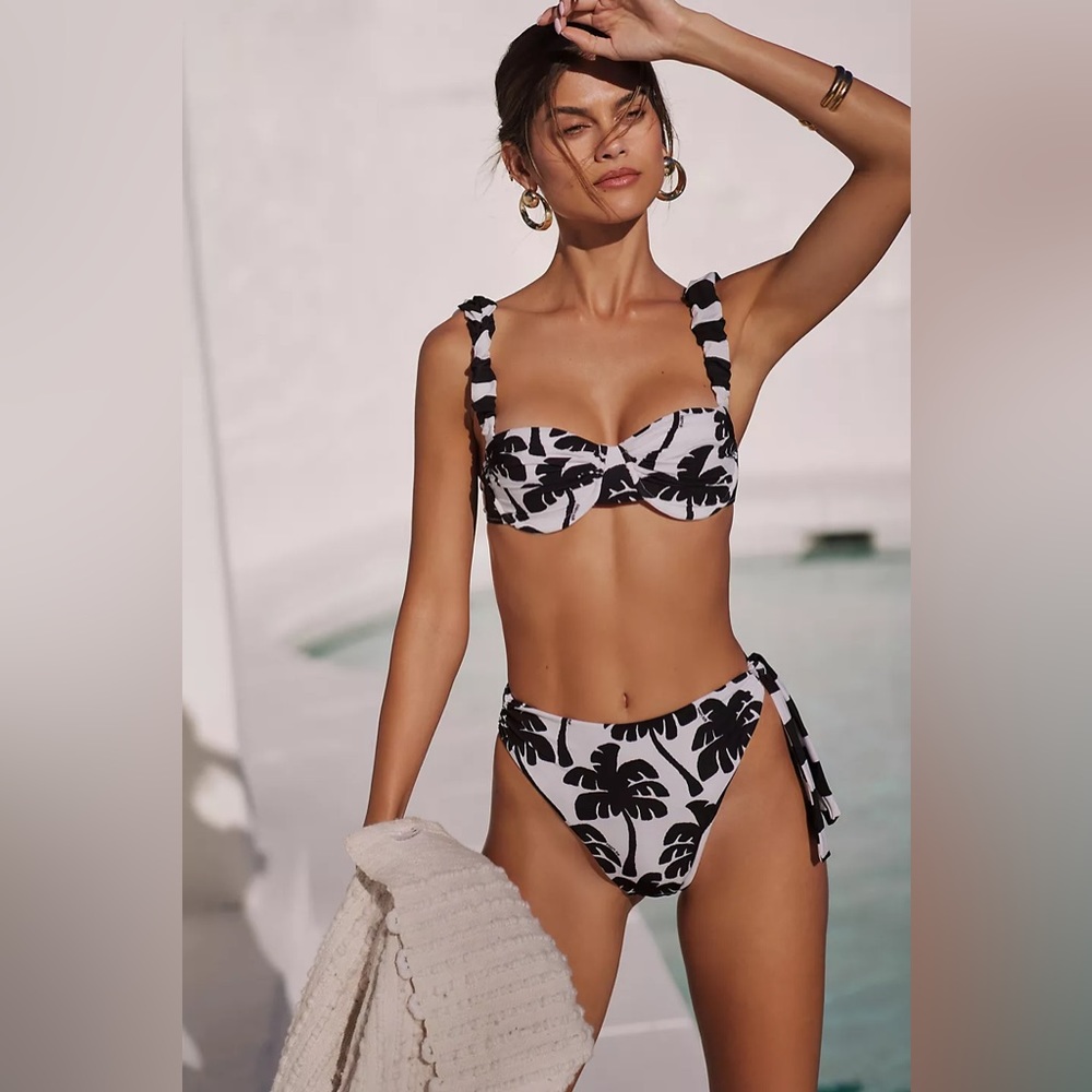 Farm Rio Coconut Reversible Bikini Bottom size Small